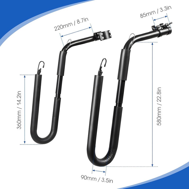 DTNESS Bicycle Surfboard Racks, Bike Surf Board Holder for Shortboards, Longboards, SUP Paddleboards, Skis, Windsurfing Boards, Outdoor Sports Surfing Wakeboard Carrier Mount for Bike - Image 3